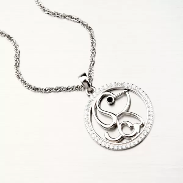 Strieborný prívesok pes so zirkónmi PKL-3082