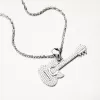 Strieborný prívesok elektrická gitara so zirkónmi PKL-3107