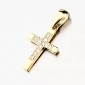 Zlatý krížik so zirkónmi 662P-130219