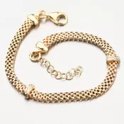 Pozlátený strieborný náramok so zirkónmi B1400707-1264-SLX