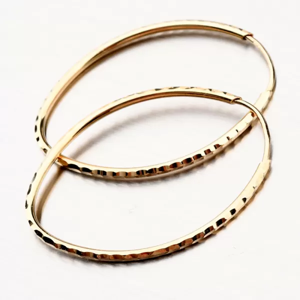 Zlaté oválne náušnice 42-31694