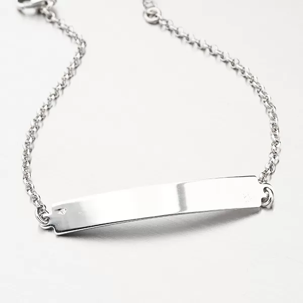 Náramok s platničkou - strieborný 925 B1602349-0863-SLX