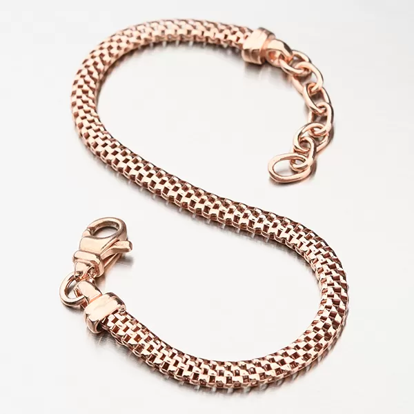 Strieborný náramok vo farbe ružového zlata B1300488-1264-SLX