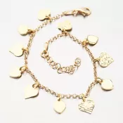 Pozlátený strieborný náramok s príveskami B2100195-1264-SLX