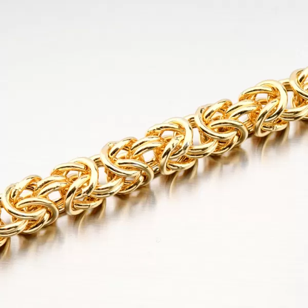 Pozlátený strieborný náramok kráľovská väzba B1903724-0045-SLX