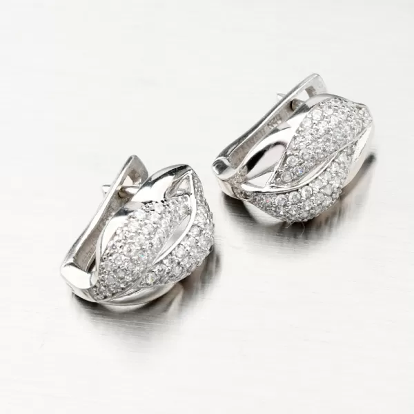 Strieborné náušnice so zirkónmi PKL-2075