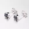 Strieborné náušnice kôstky s čiernym zirkónom E1400234-0851-SLX
