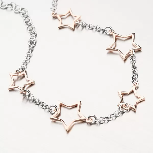 Strieborný náramok s hviezdičkami B1700644-0331-SLX