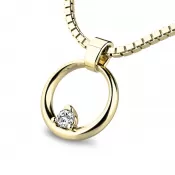 Prívesok - krúžok s briliantom 140023-ZL-DIA