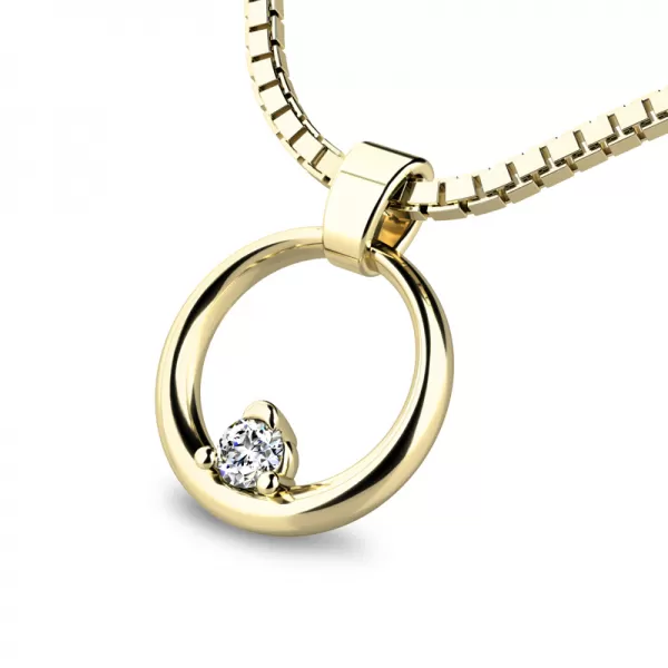 Prívesok - krúžok s briliantom 140023-ZL-DIA