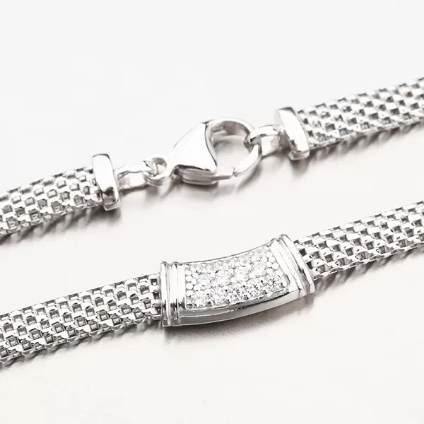 Strieborný náhrdelník so zirkónmi N1902537-2196-SLX