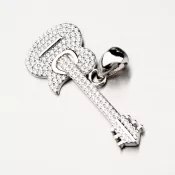 Strieborný prívesok elektrická gitara so zirkónmi PKL-3107