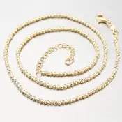 Pozlátený strieborný náhrdelník brúsený N2500503-0493-SLX