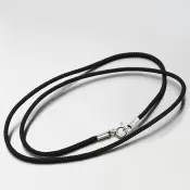 Náhrdelník zo striebra a textilu N1402009-0871-SLX