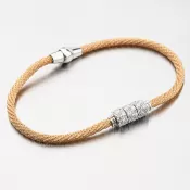 Pozlátený strieborný náramok so zirkónmi B1300356-1304-SLX