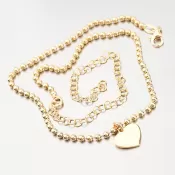 Náhrdelník so srdcom vo farbe žltého zlata N2201240-2619-SLX