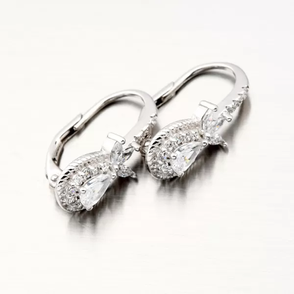 Strieborné náušnice so zirkónmi PKL-2078