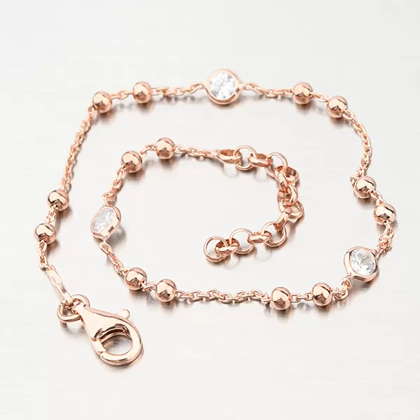 Náramok - striebro 925 vo farbe ružového zlata B2201483-0398-SLX