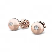 Zlaté náušnice kôstky so zirkónmi 140008-CV-ZIR