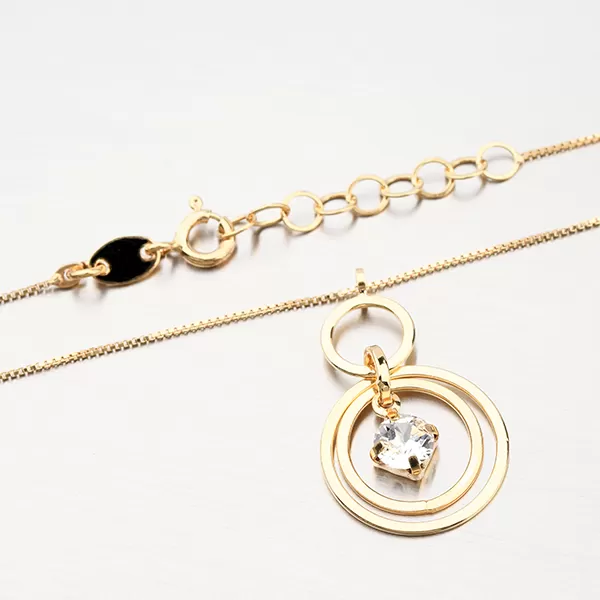 Pozlátený náhrdelník s kryštálom N1802617-2120-SLX