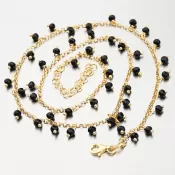 Pozlátený strieborný náhrdelník s kryštálmi N1900788-1802-SLX