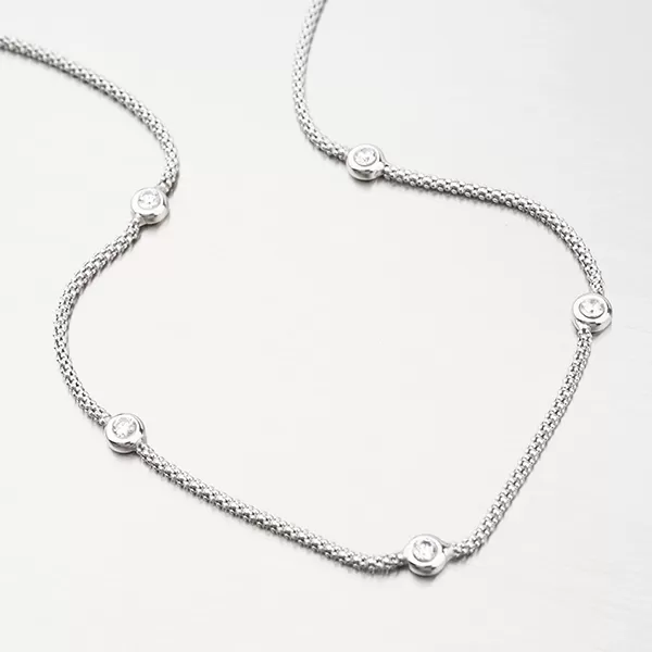Náhrdelník so zirkónmi - striebro 925 N2001538-1264-SLX