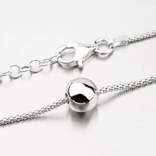 Náhrdelník s guličkami - strieborný N1701549-1264-SLX