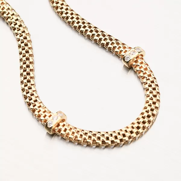 Pozlátený strieborný náramok so zirkónmi B1400707-1264-SLX