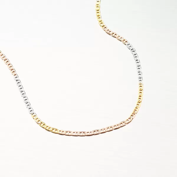 Strieborný náramok trojfarebnej plôšky - gravírované CHRS-10-MX-3CR-050