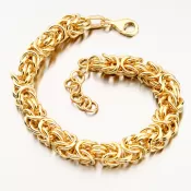 Pozlátený strieborný náramok kráľovská väzba B1903724-0045-SLX