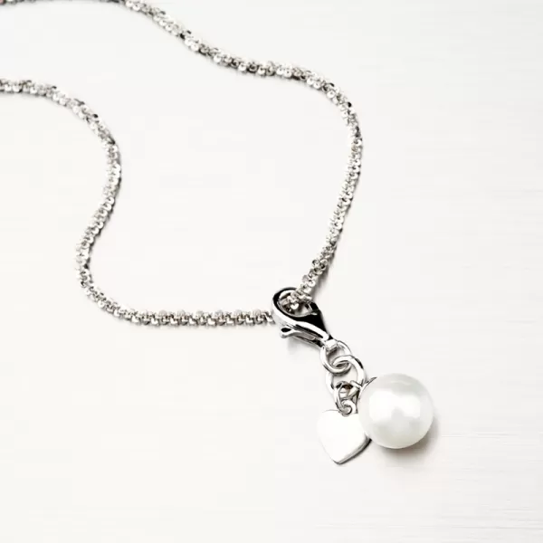 Strieborný prívesok s perlou a so srdcom PKL-3083