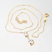 Náhrdelník s kryštálmi vo farbe žltého zlata N1900175-2120-SLX