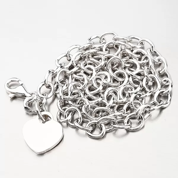 Strieborný náhrdelník so srdcom s možnosťou rytiny N1300445-1264-SLX