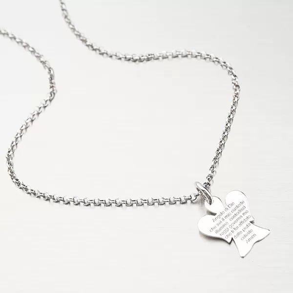 Strieborný náhrdelník s anjelom N1604194-1264-SLX