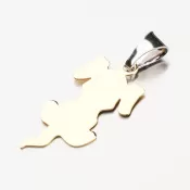 Strieborný prívesok v tvare psa so zlátením P1400170-1507-SLX