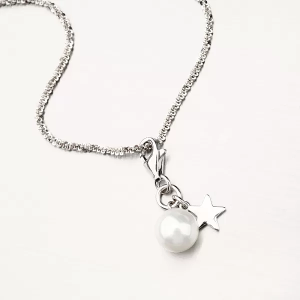 Strieborný prívesok s perlou as hviezdou PKL-3071