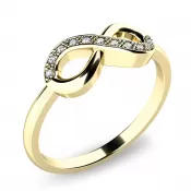 Prsteň s briliantmi zo žltého zlata - infinity 140007ZL-DIA