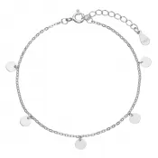 Strieborný náramok s placičkami 63003