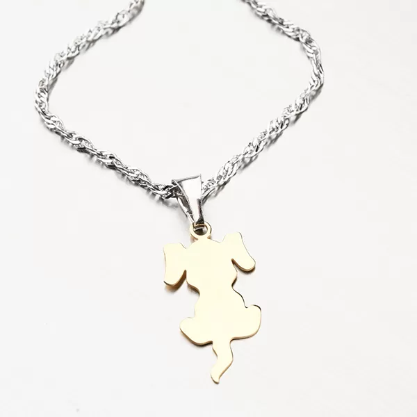 Strieborný prívesok v tvare psa so zlátením P1400170-1507-SLX