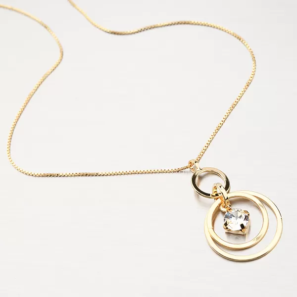 Pozlátený náhrdelník s kryštálom N1802617-2120-SLX