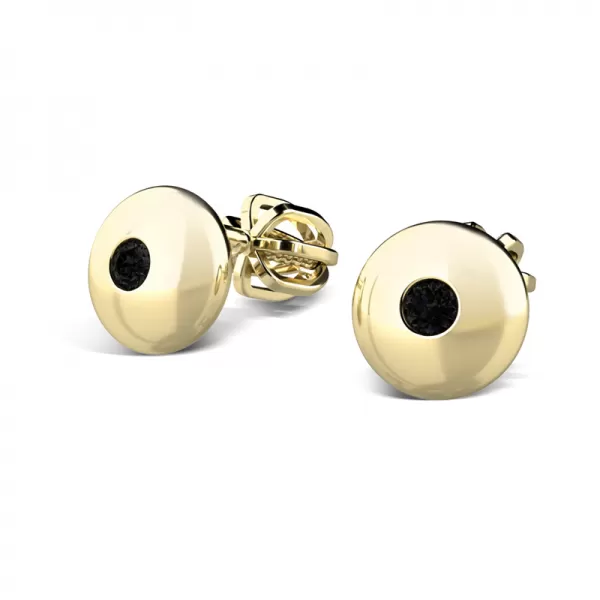 Čierny briliant v zlatých peckách 140009-ZL-DIA-Black