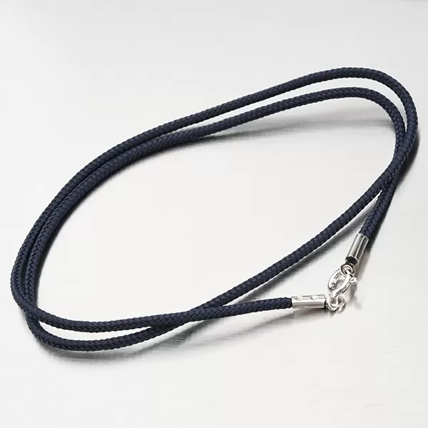 Striebro a textilný náhrdelník N1400501-2024-SLX