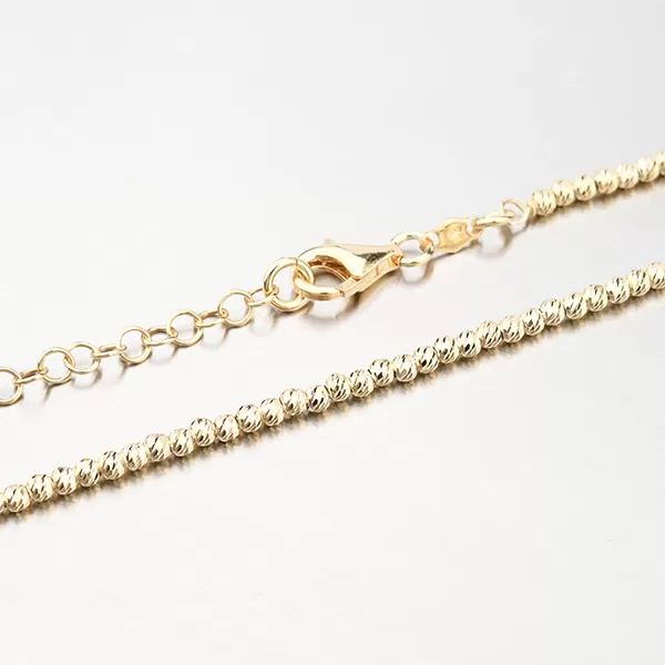 Pozlátený strieborný náhrdelník brúsený N2500503-0493-SLX