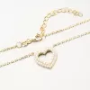Pozlátený strieborný náhrdelník so srdcom N2100513-1905-SLX