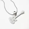 Strieborný prívesok elektrická gitara so zirkónmi PKL-3107