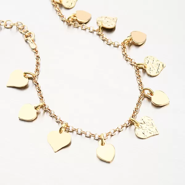 Pozlátený strieborný náramok s príveskami B2100195-1264-SLX