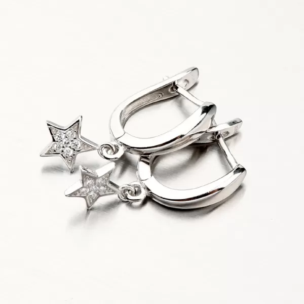 Strieborné náušnice s hviezdami PKL-2065