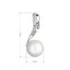 Zlatý 14 karátový prívesok biele zlato s riečnou perlou a zirkónmi 84PZ00007