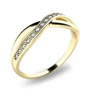 Prsteň s briliantmi zo žltého zlata 140013ZL-DIA