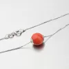 Strieborný náhrdelník s koralom N1200021-0851-SLX